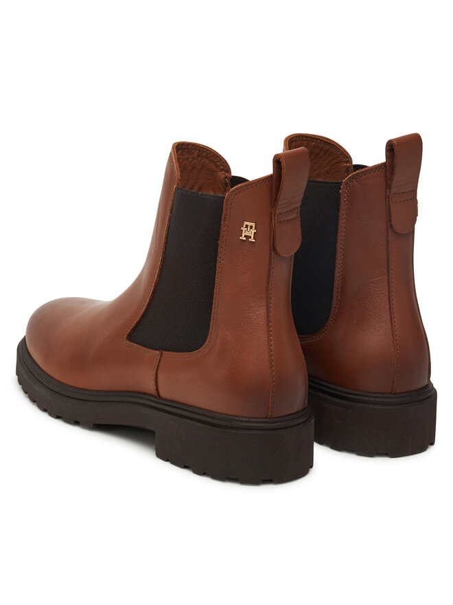 Классические ботильоны Cleated FW0FW08766 Tommy Hilfiger, коричневый — фото 3