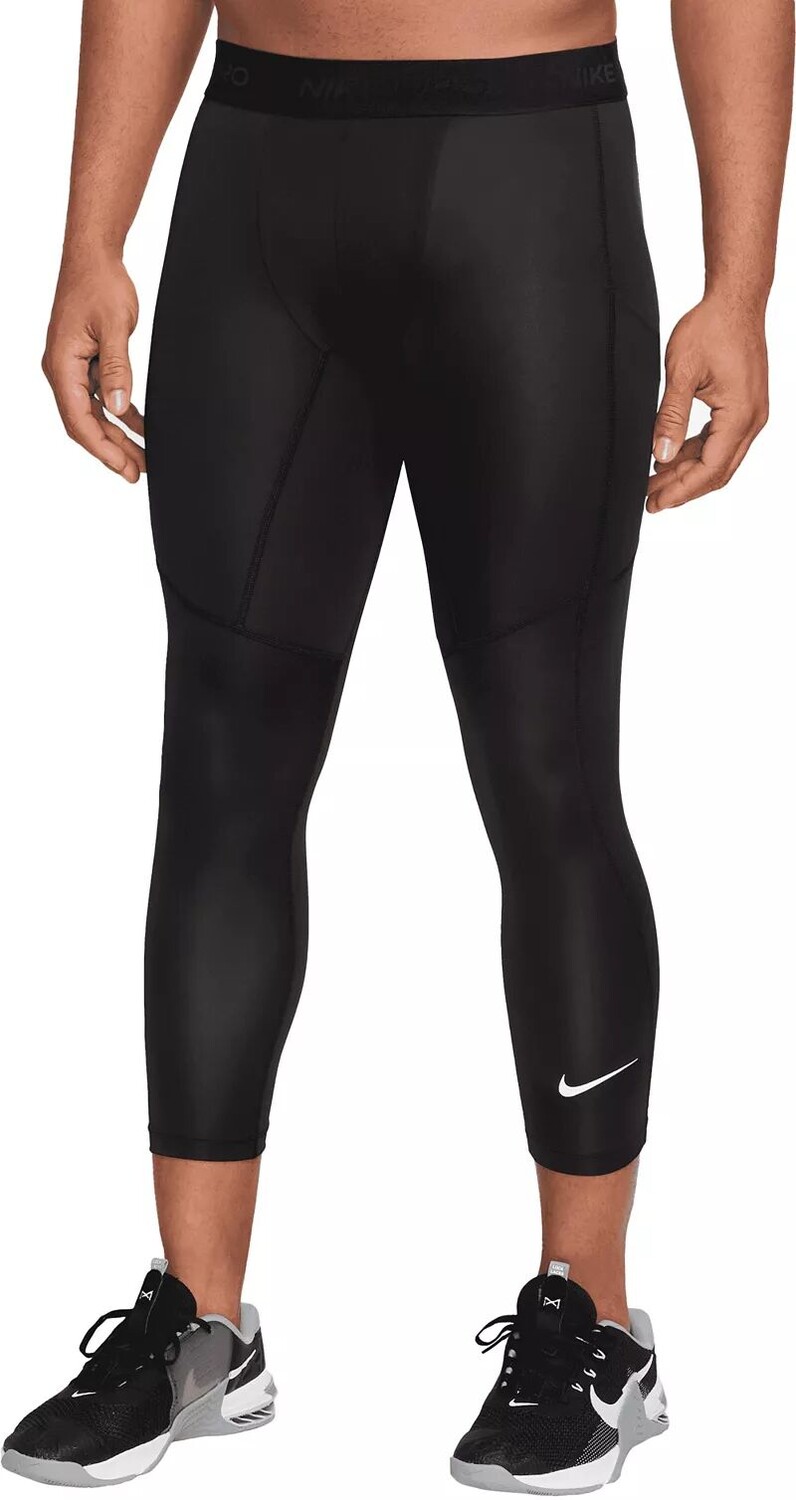 

Мужские тайтсы для фитнеса Nike Pro Dri-FIT длиной 3/4, черный