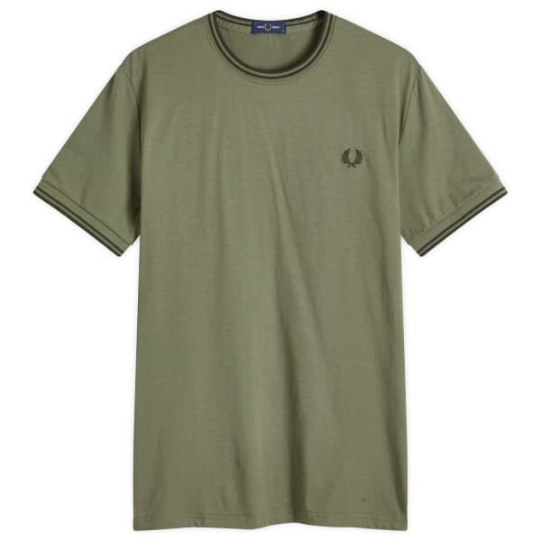 

Футболка с двойным наконечником Fred Perry, зеленый