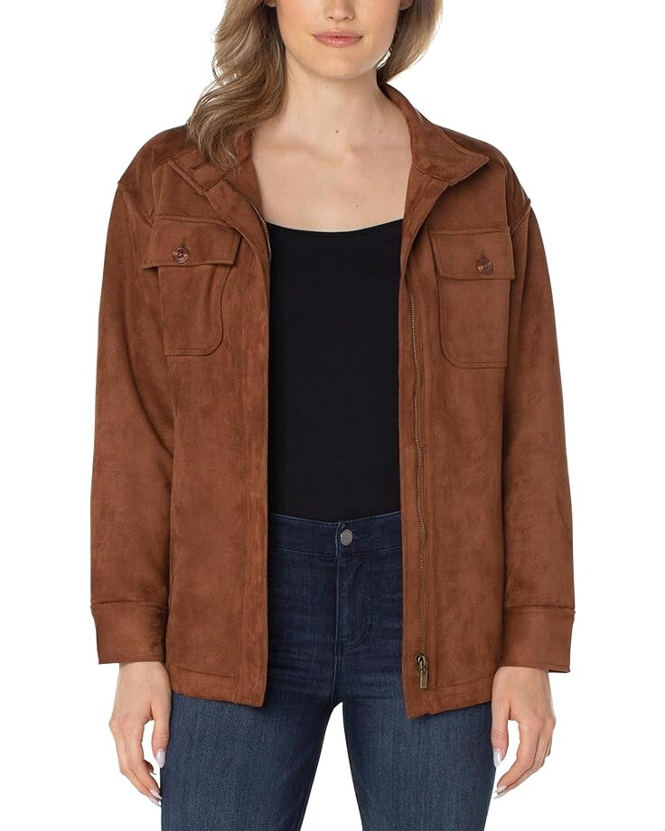 

Куртка Liverpool Los Angeles Faux Suede Utility, коричневый