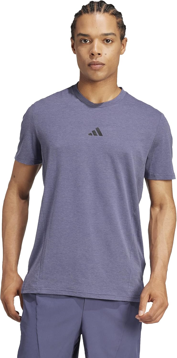 

Мужская футболка с коротким рукавом adidas для тренировок и занятий спортом (IEJ24), темно-синий