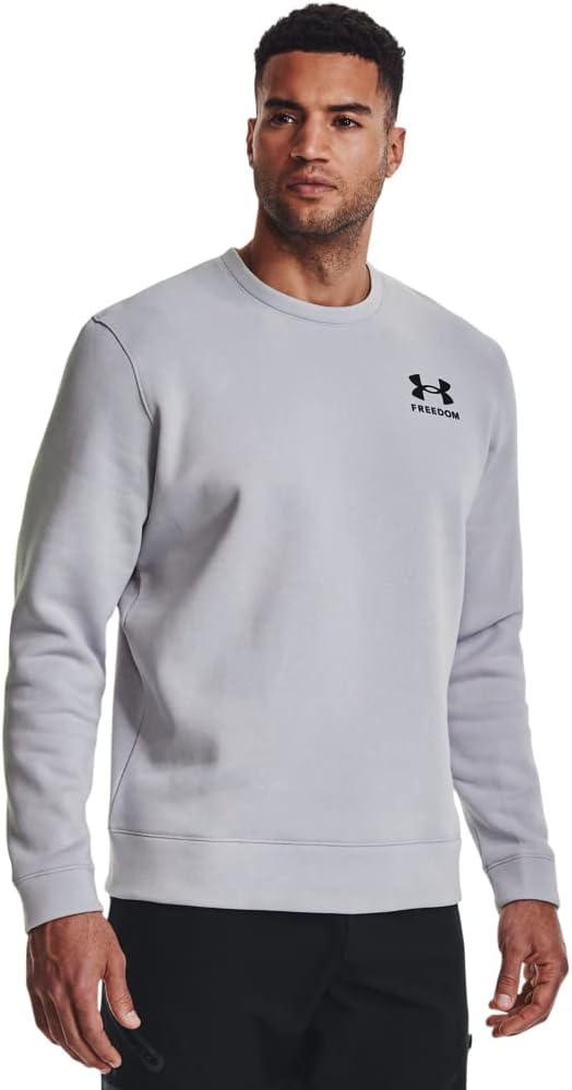 

Толстовка Under Armour mens Freedom Rival Terry Crew, (011) Mod Gray/Black