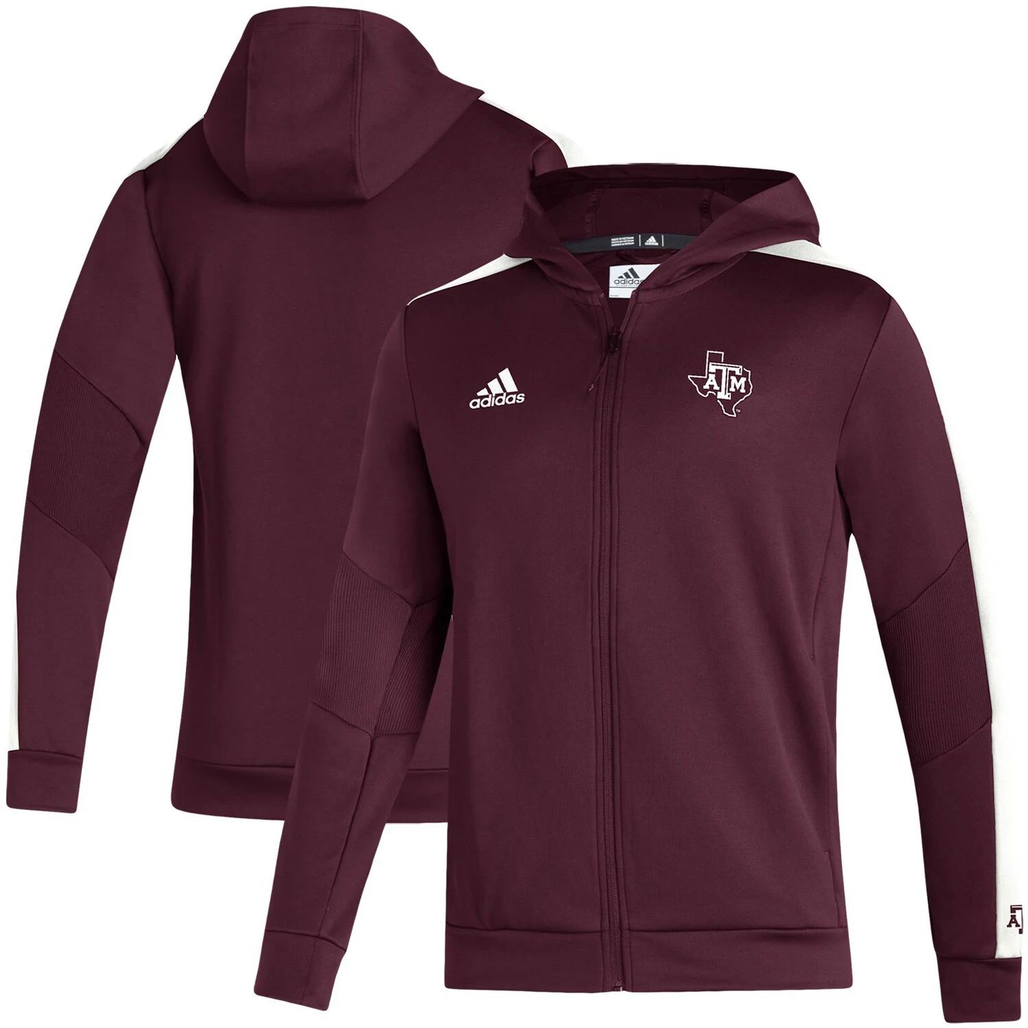 

Мужская темно-бордовая толстовка с молнией во всю длину Texas A&M Aggies 2021 Sideline AEROREADY adidas, Красный, Мужская темно-бордовая толстовка с молнией во всю длину Texas A&M Aggies 2021 Sideline AEROREADY adidas