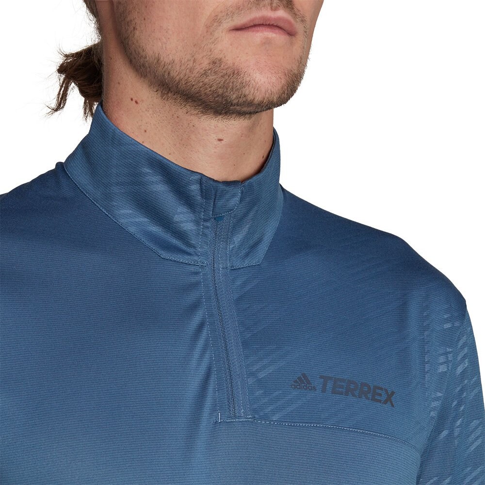 Лонгслив adidas Terrex Multi, синий — фото 4