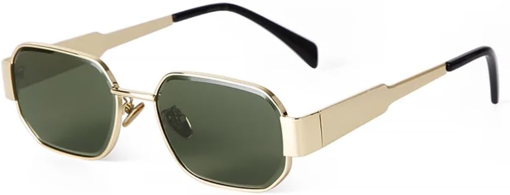 

Солнцезащитные очки с защитой от УФ-излучения UV400 | Толстая металлическая оправа | Линзы ярких цветов для занятий спортом на открытом воздухе и путешествий DSVIGF, C4 Gold Green