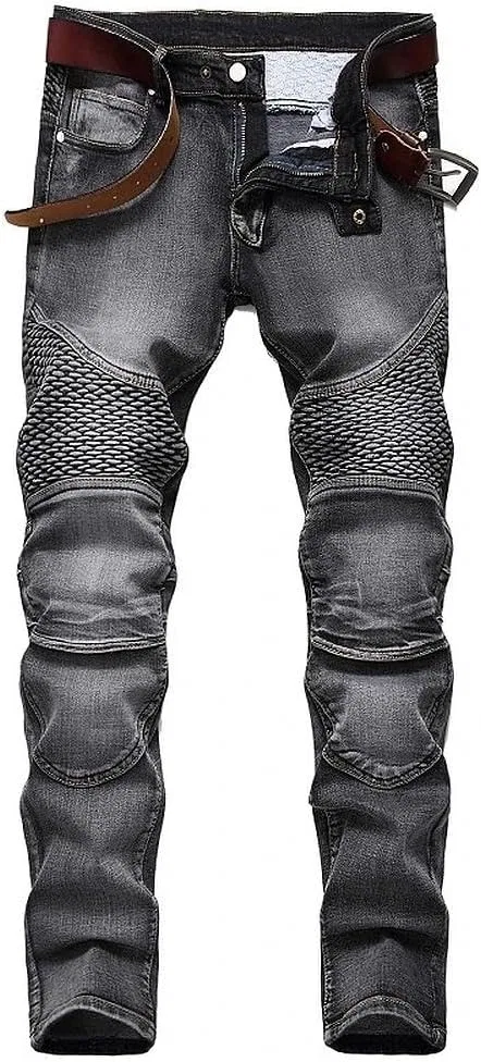 Джинсы прямые slim fit с молнией, темно-синие