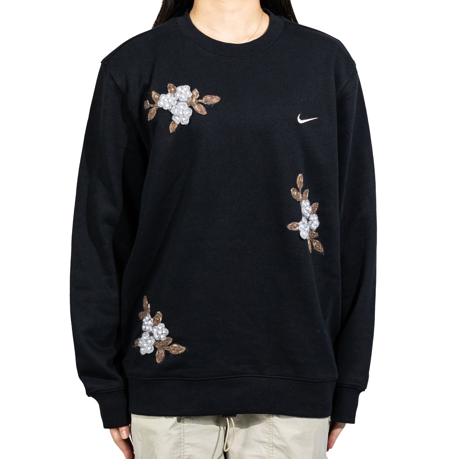 Nike Минималистичный универсальный свитшот с круглым вырезом Unisex Black — фото 4