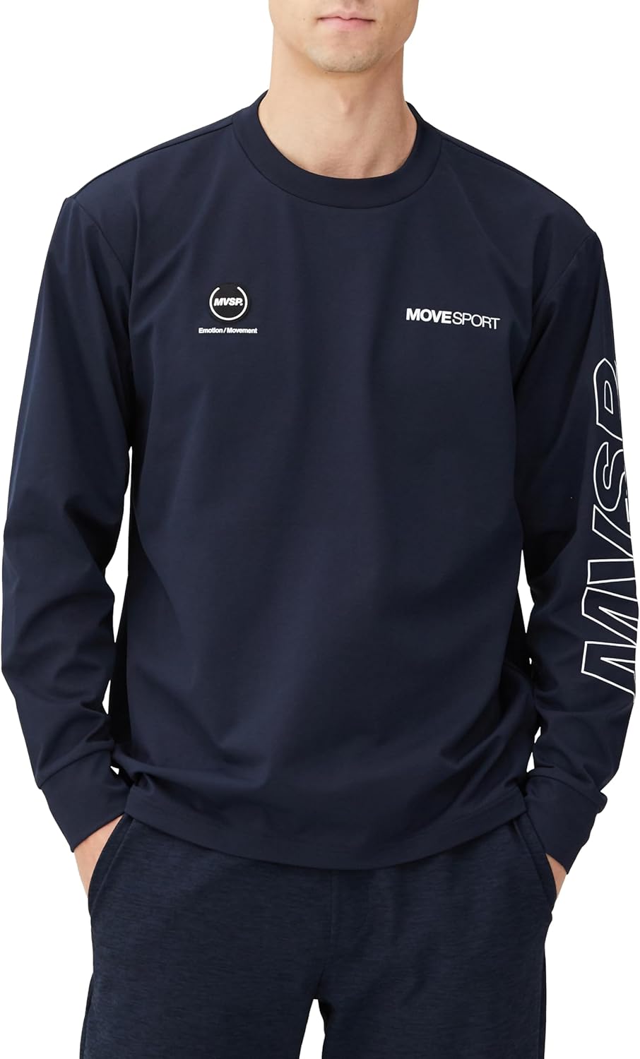 

Футболка с длинным рукавом MOVESPORT (Move Sports), футболка DESCENTE TOUGH с длинным рукавом, легкая, эластичная, защита от УФ-излучения (UPF 50+), унисекс, для тренировок и бега, темно-синий