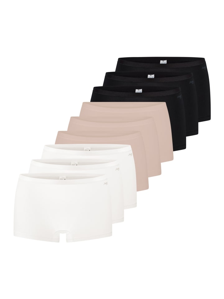

Sloggi Трусы Short Slip GO Daily Cotton in Schwarz / beige / weiß