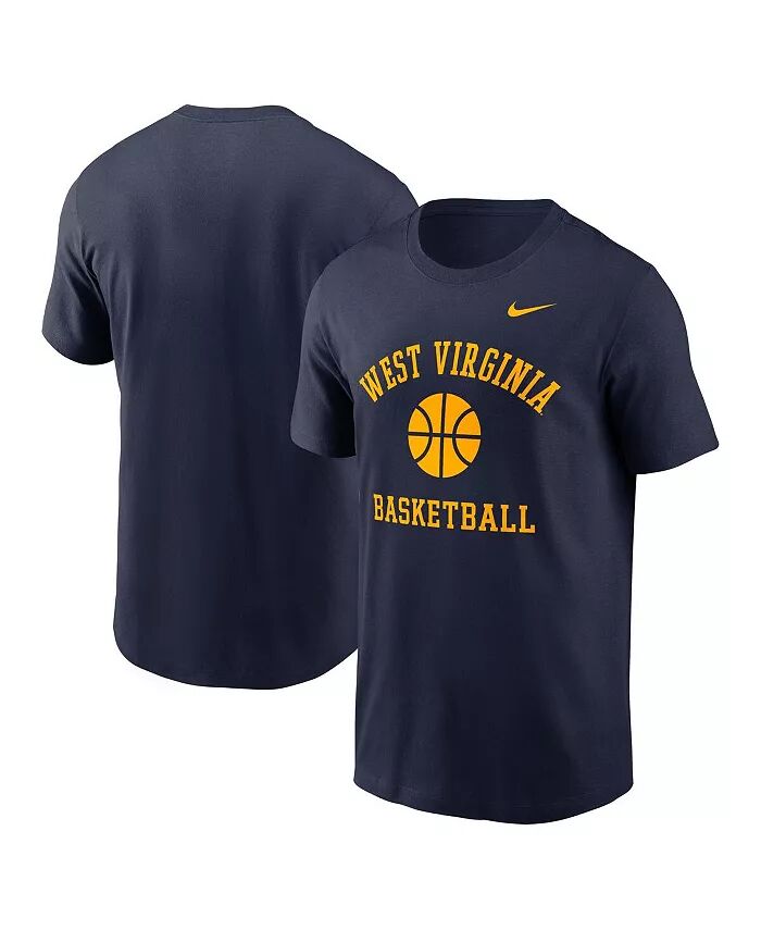 

Мужская баскетбольная футболка Navy West Virginia Mountaineers с изображением значка Nike