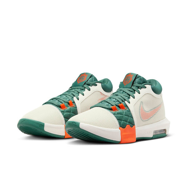 Кроссовки Nike LeBron Witness 8 EP 'Sail Green', цвет sail/green/orange — фото 3