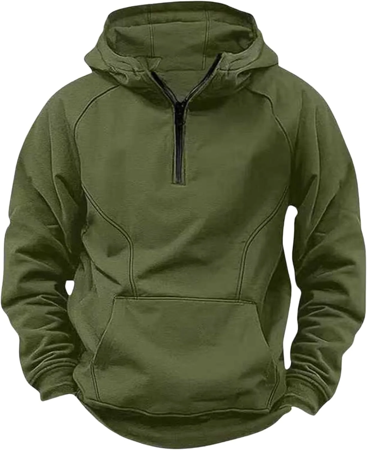 

Мужской тактический худи с молнией на четверть, винтажный свитшот с эффектом поношенности XDFVC