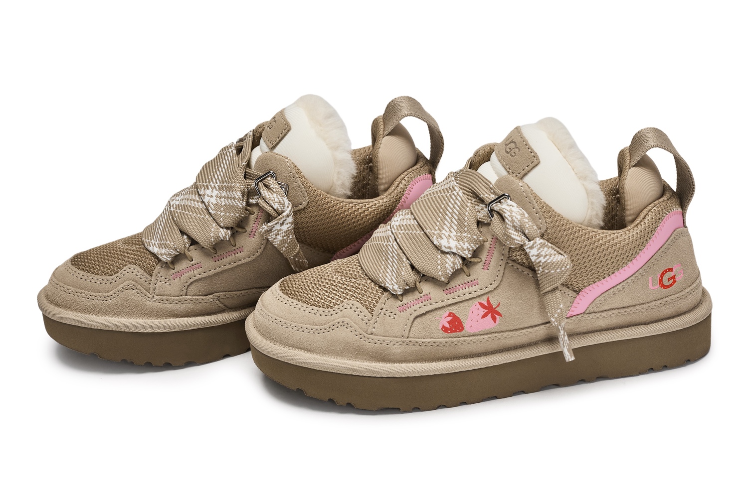 811 Manufacturing, Strawberry Cheese Low top Skateboard Shoes Unisex UGG, коричневый — фото 3