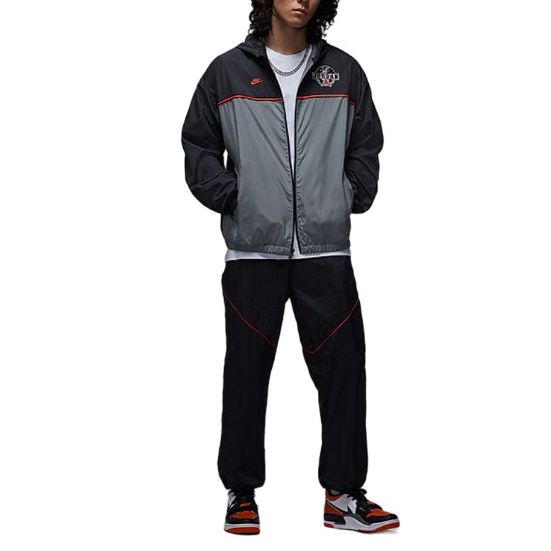 Jordan Мужская куртка Air Jackets, черная, с капюшоном, средней высоты, другие цвета — фото 4