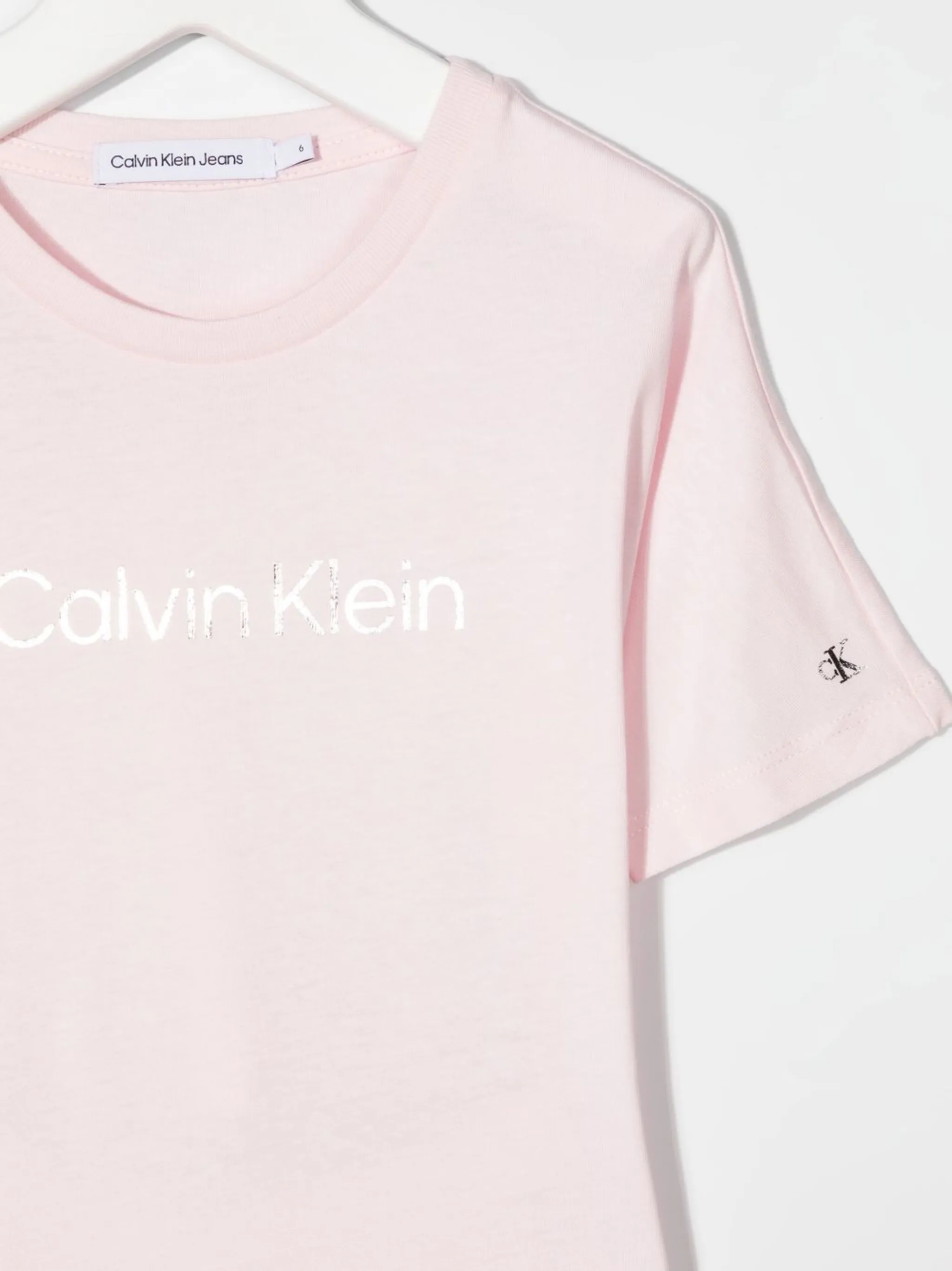 Платье-футболка с логотипом Calvin Klein Kids, розовый — фото 3