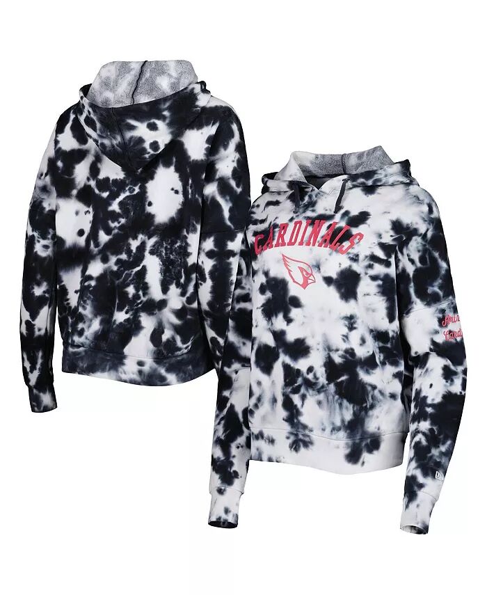 

Женская черная флисовая толстовка с капюшоном Arizona Cardinals Cloud Dye New Era