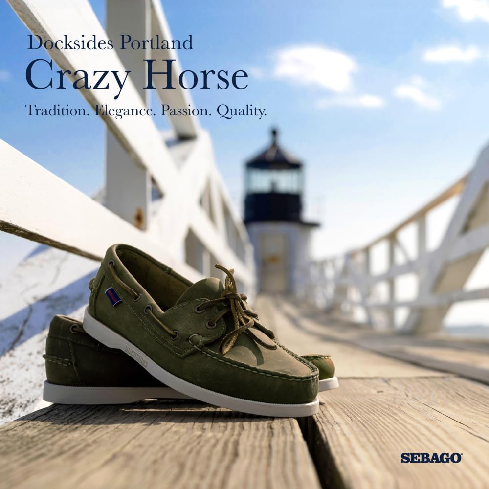 Мужские лодочные туфли Sebago Docksides, Euro Green Military — фото 2