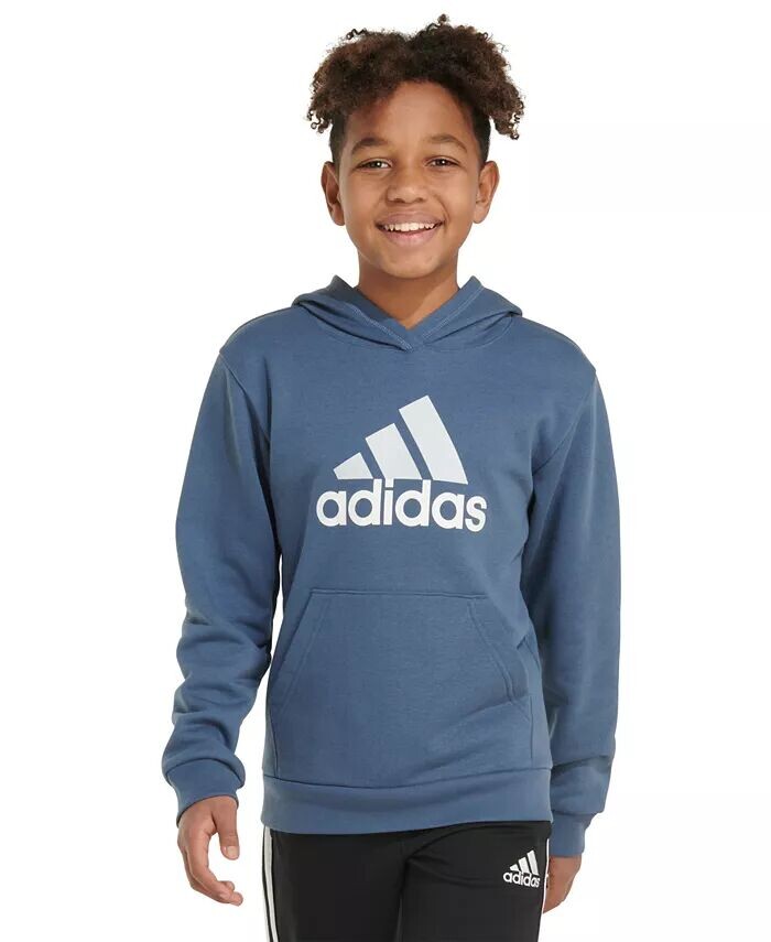 

Пуловер с капюшоном Big Boys Essential с длинными рукавами Adidas, синий