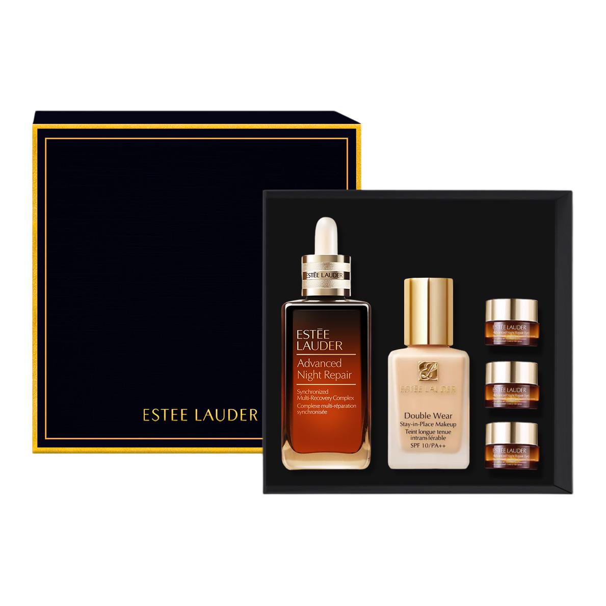 Набор косметики Estée Lauder: сыворотка Advanced Night Repair + тональный крем Double Wear DW 1C1 + крем для глаз, 50 мл + 5 мл х 3 — фото 4