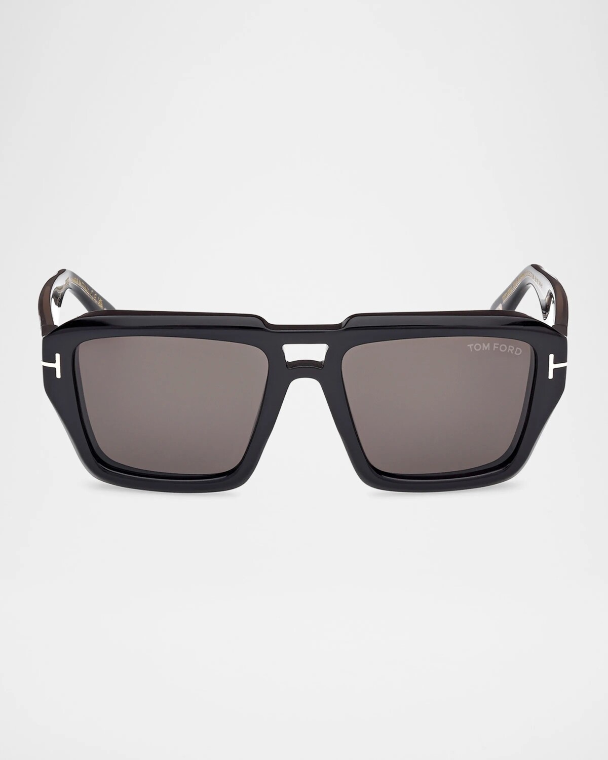 

Мужские прямоугольные солнцезащитные очки из ацетата FT1202M Tom Ford, цвет Shiny Blacksmoke