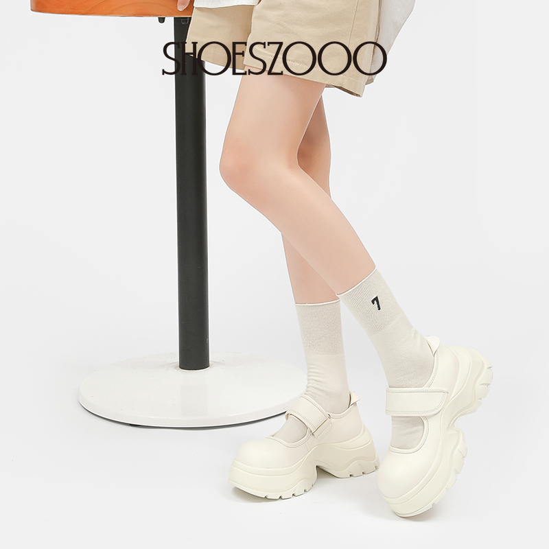 Туфли Мэри Джейн Platform SHOESZOOO, белые — фото 4