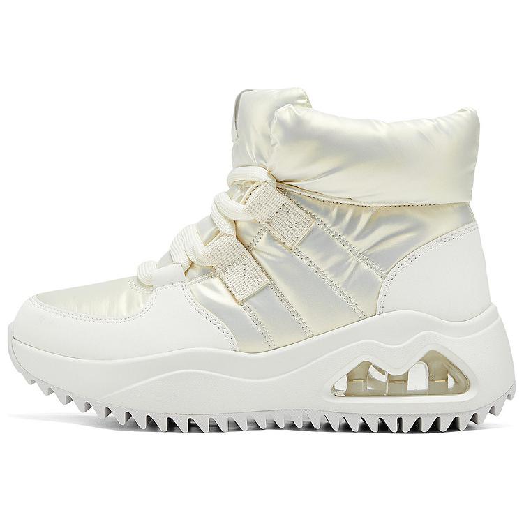 Ботинки женские зимние Skechers Uno Peaks из нейлона на шнуровке, белые — фото 2