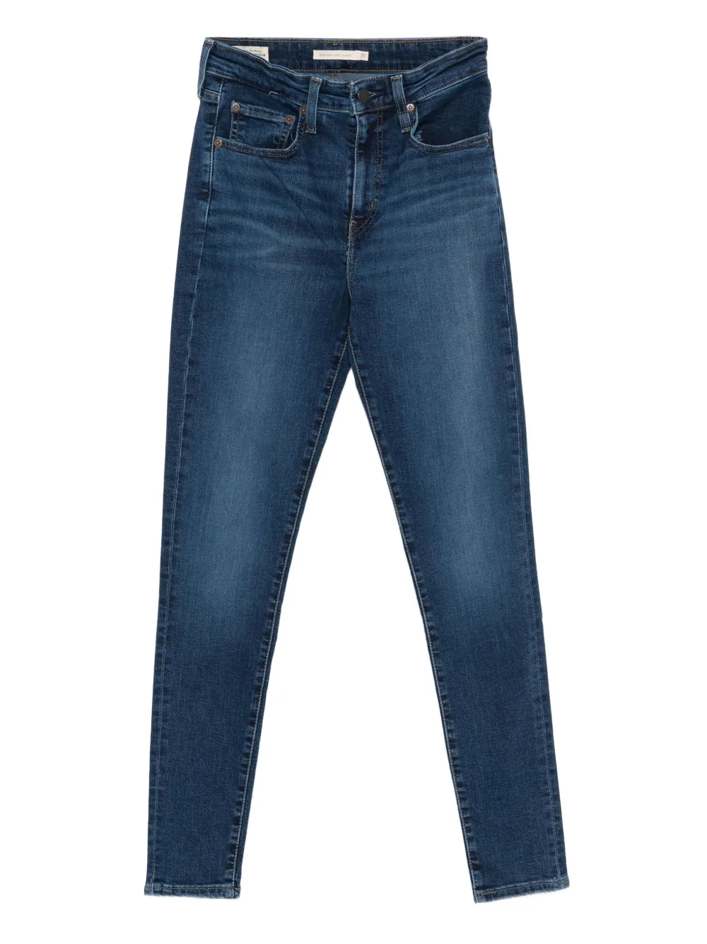 

Джинсы из денима с пятью карманами темного цвета Levi's, синий