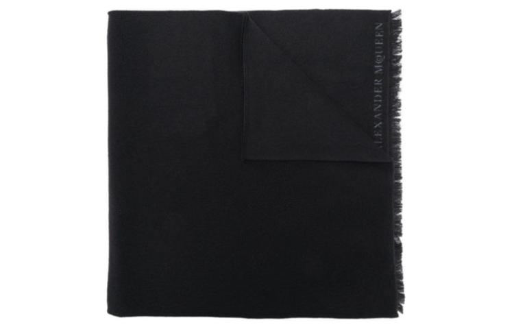 

Alexander McQueen Вязаный шарф женский черный, Black