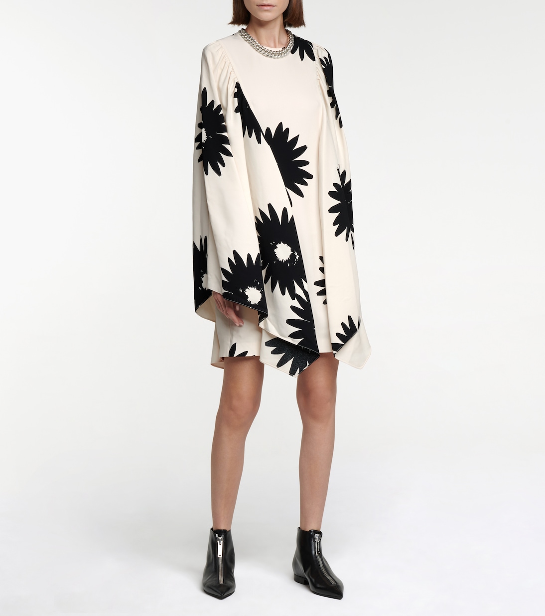 Мини-платье Luciana с цветочным принтом Stella McCartney, кремовый — фото 2