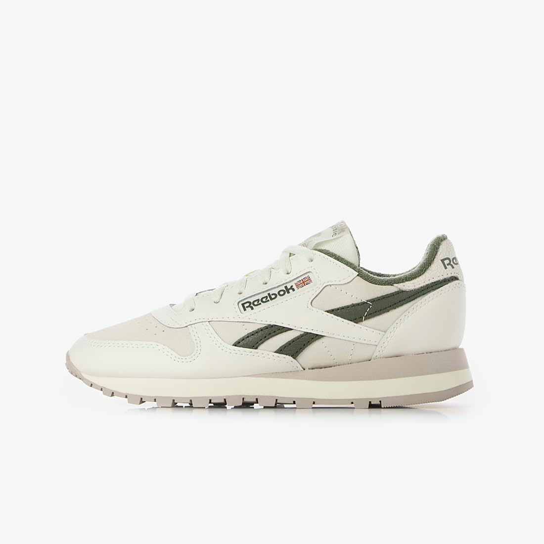 Классические кожаные кроссовки-ботинки Reebok унисекс, Chalk — фото 2