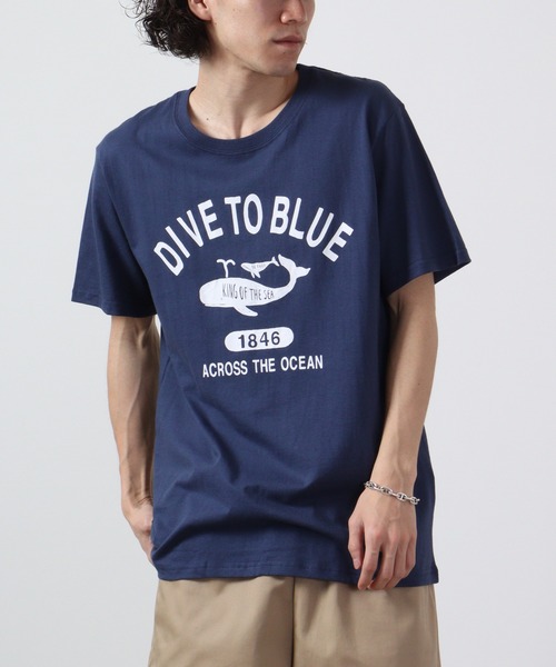 

Футболка хлопковая с коротким рукавом ACE USA, темно-синий