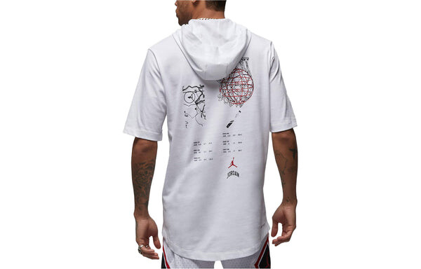 Футболка Air Jordan Sport Hooded T-Shirt 'White', белый — фото 2