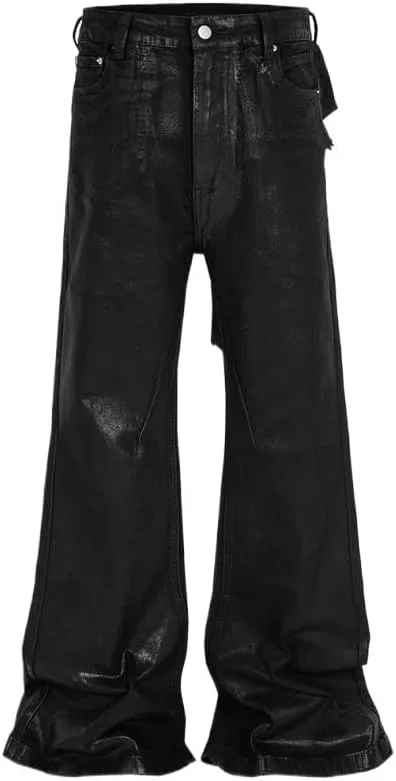 

JSEIAJB женские черные вощеные брюки с клеевым покрытием NSUQOA