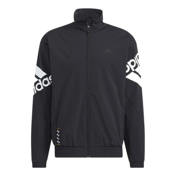 

Куртка adidas Fi Bp1 Wvj Casual Sports Stand Collar Logo Jacket Black, черный