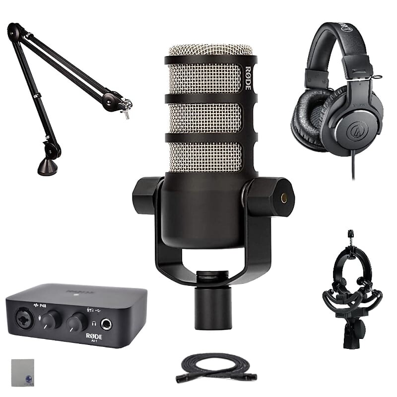 

Микрофон RODE PodMic, Ai1, PSA1, GFW-MIC-SM1855, ATH-M20x, XLR, Cloth