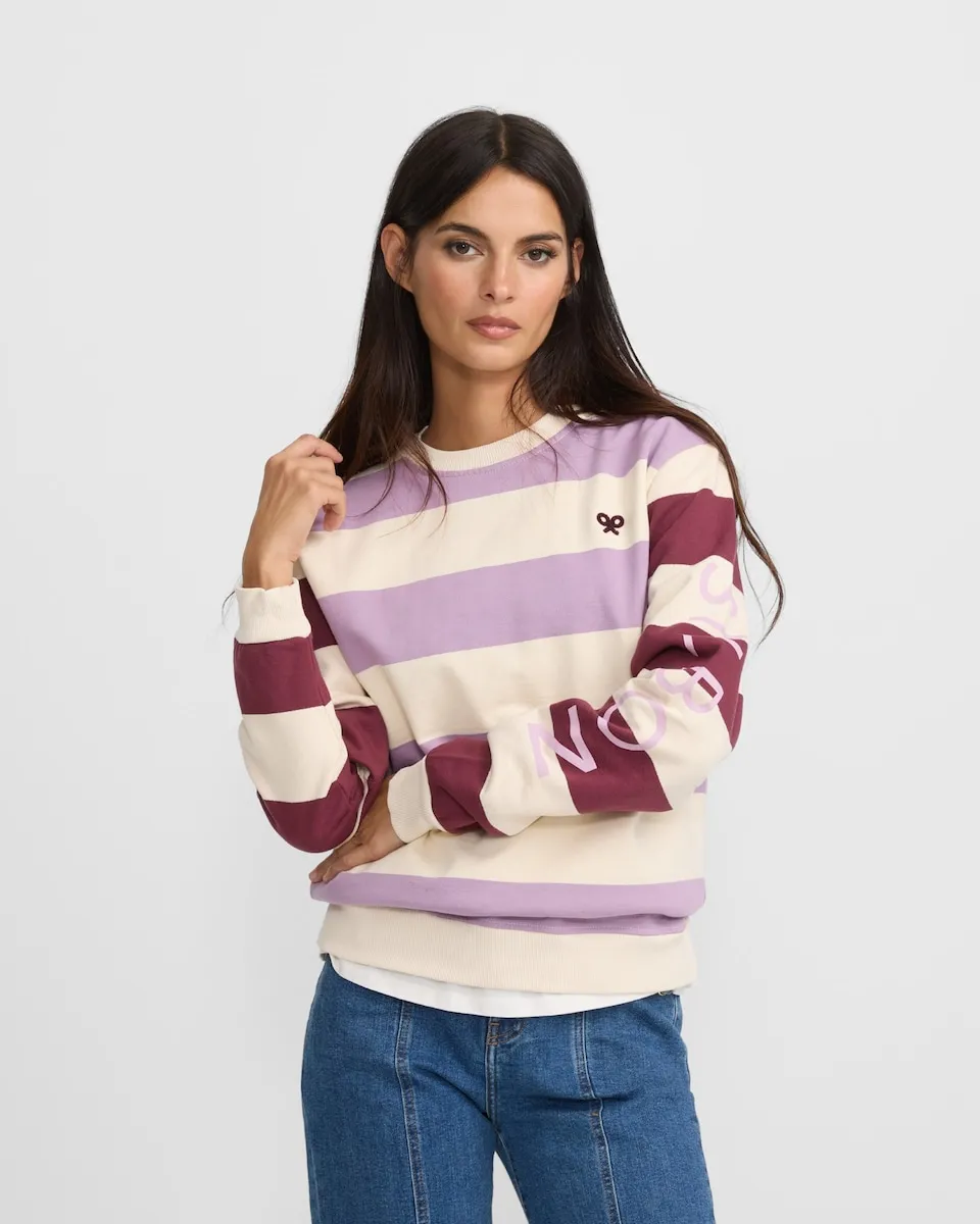 

Женская толстовка с фиолетовыми полосками Silbon