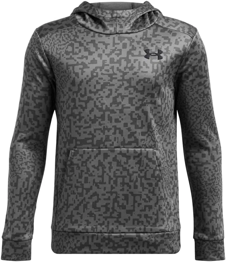 Детская флисовая толстовка Under Armour с принтом Under Armour, (025) Castlerock/Titan Gray/Black