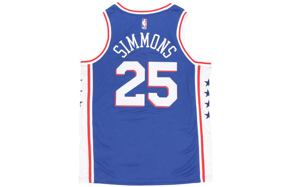 Майка Nike NBA Jersey Icon Edition Swingman Fan Edition Philadelphia 76ers Simmons Basketball Vest Blue, синий — фото 2