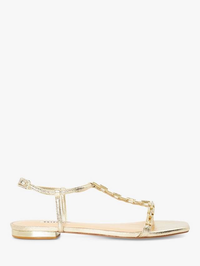 Плоские сандалии Dune Nourish Fabric Dune London, Gold