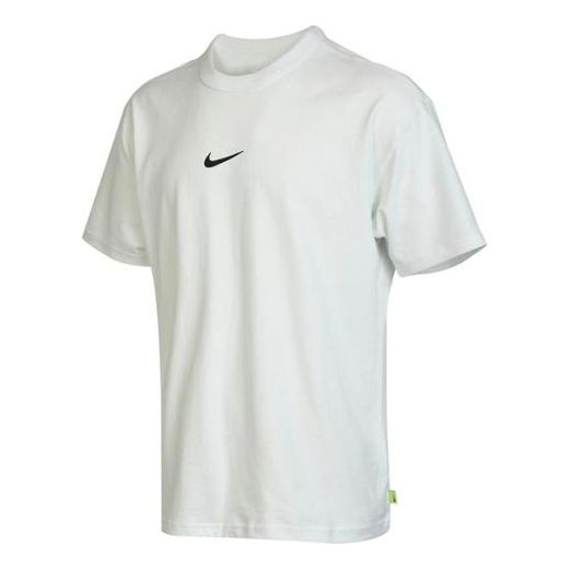 

Футболка Men's Nike Logo Alphabet Printing Round Neck Loose Sports Short Sleeve White T-Shirt, белый