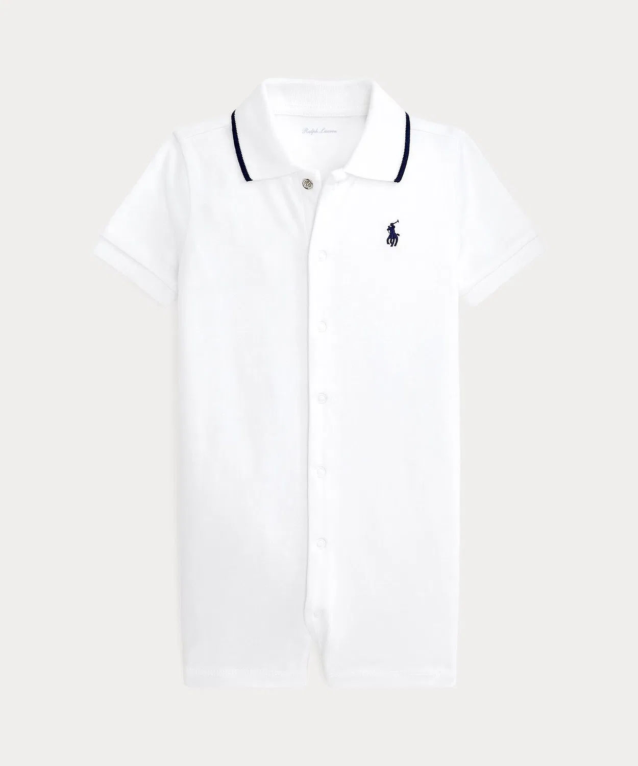 Поло-платье из мягкого хлопка Polo Ralph Lauren, белое