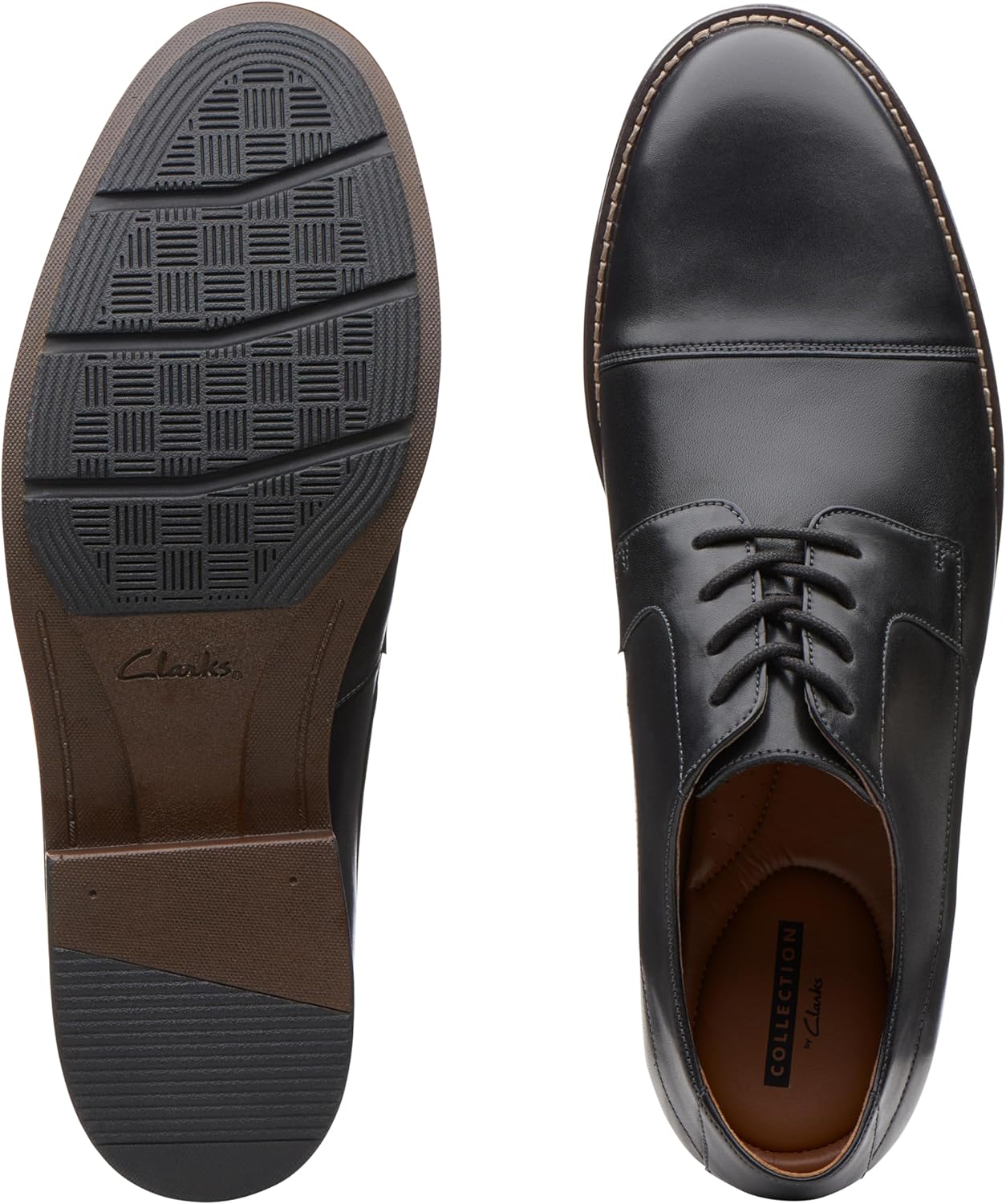 Мужские туфли Oxford Clarks Becken Plain, черный — фото 4