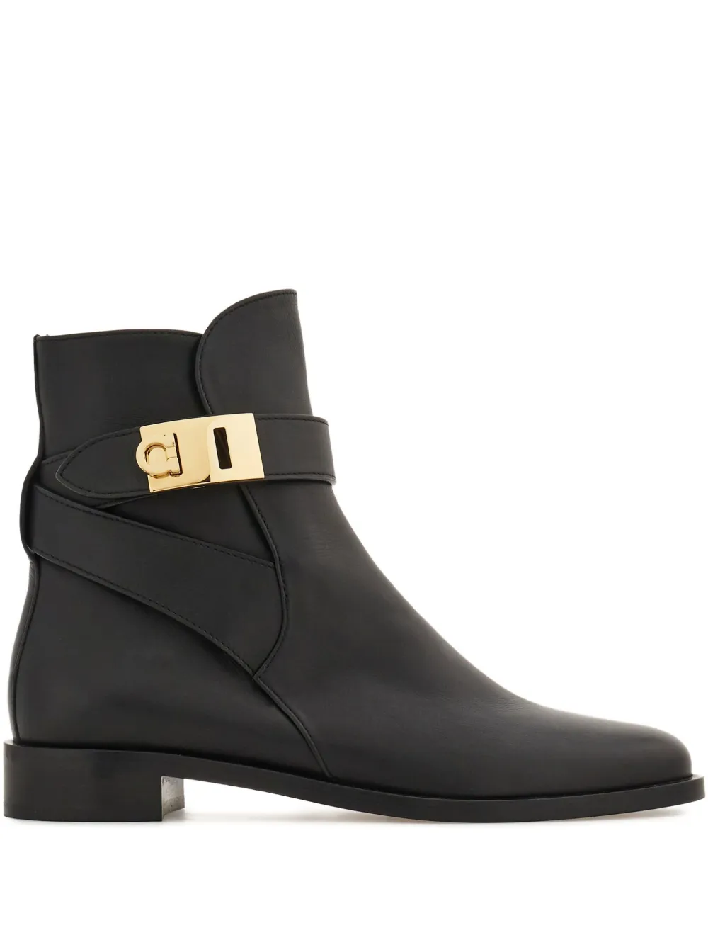 Ботинки с пряжками Hug Ferragamo, черный