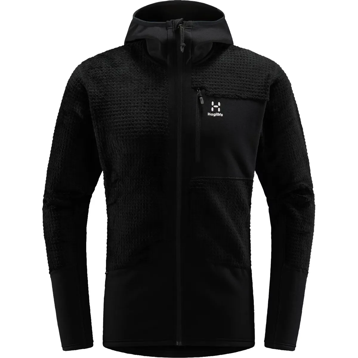 

Мужская флисовая кофта Haglöfs ROC Spitz Mid Hood, черный