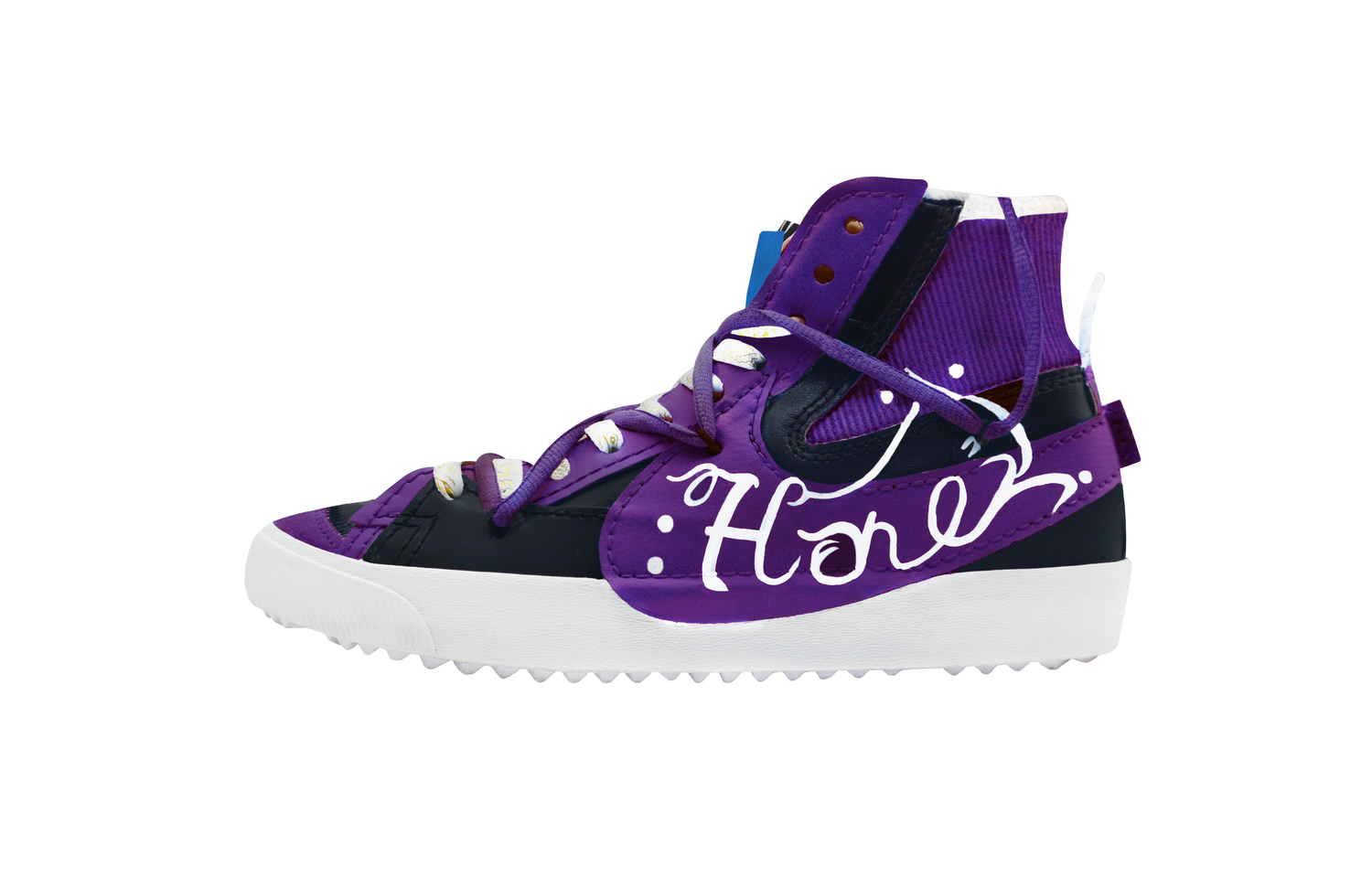 

Nike Блейзер Chubby Little Craftsman устойчивые к истиранию мид-топ скейтборд кроссовки унисекс фиолетовый черный