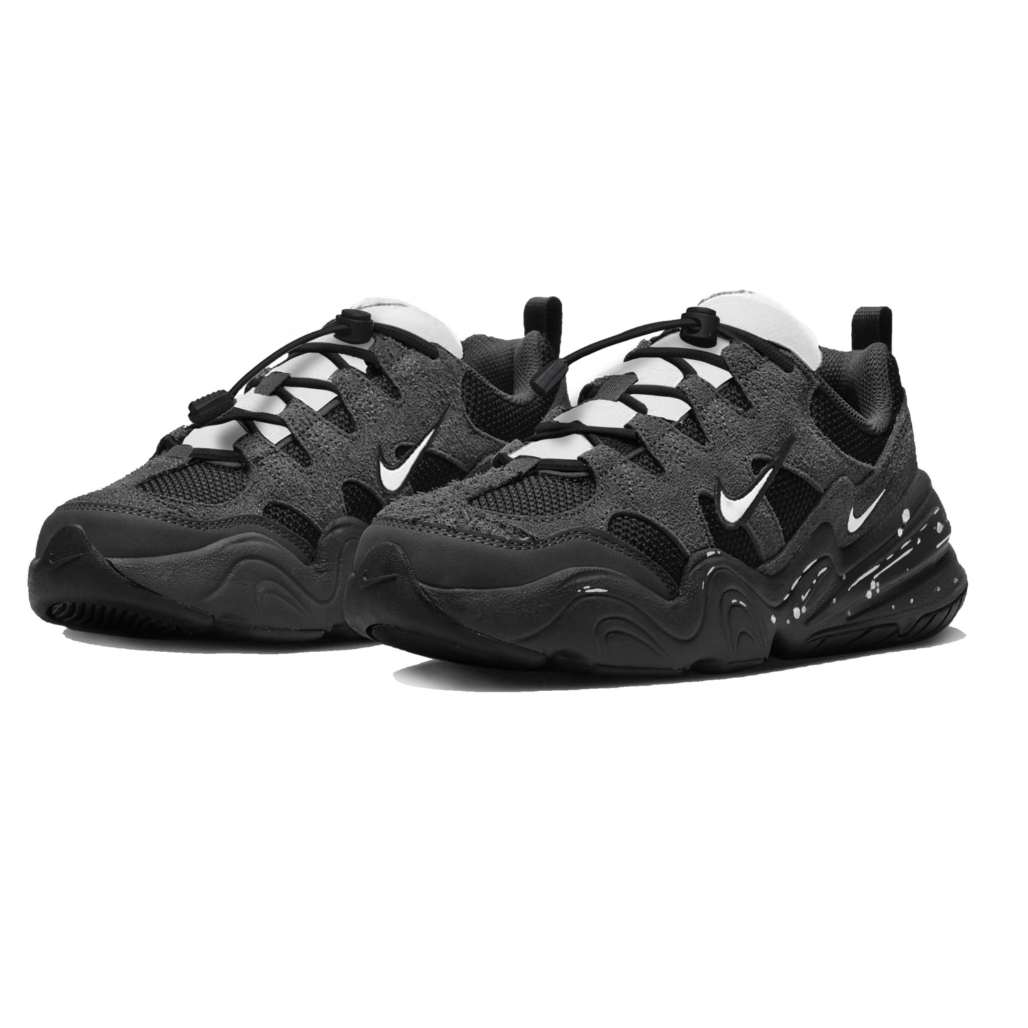 Nike Tech Hera Cushioning Height Increasing Abrasion Resistant Low top Chunky Sneakers Unisex черные белые — фото 4