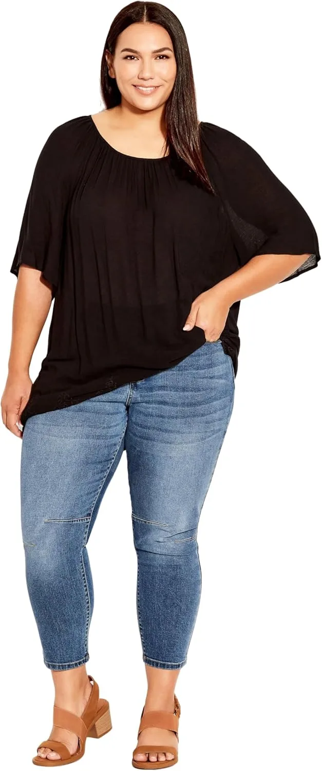 

Женские джинсы Avenue укороченные на пуговицах