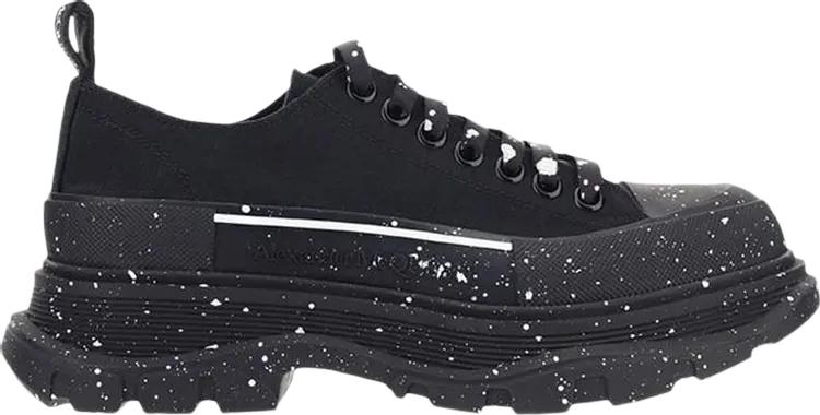 

Кроссовки Alexander McQueen Tread Slick Lace Up 'Black White Paint Splatter', черный, Черный;серый, Кроссовки Alexander McQueen Tread Slick Lace Up 'Black White Paint Splatter', черный