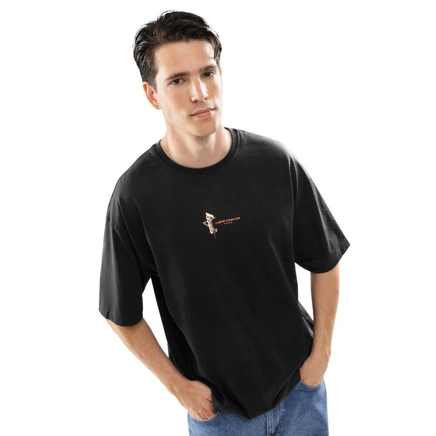 

SIROKO Мужская футболка Lifestyle с короткими рукавами из органического хлопка Refresh Black