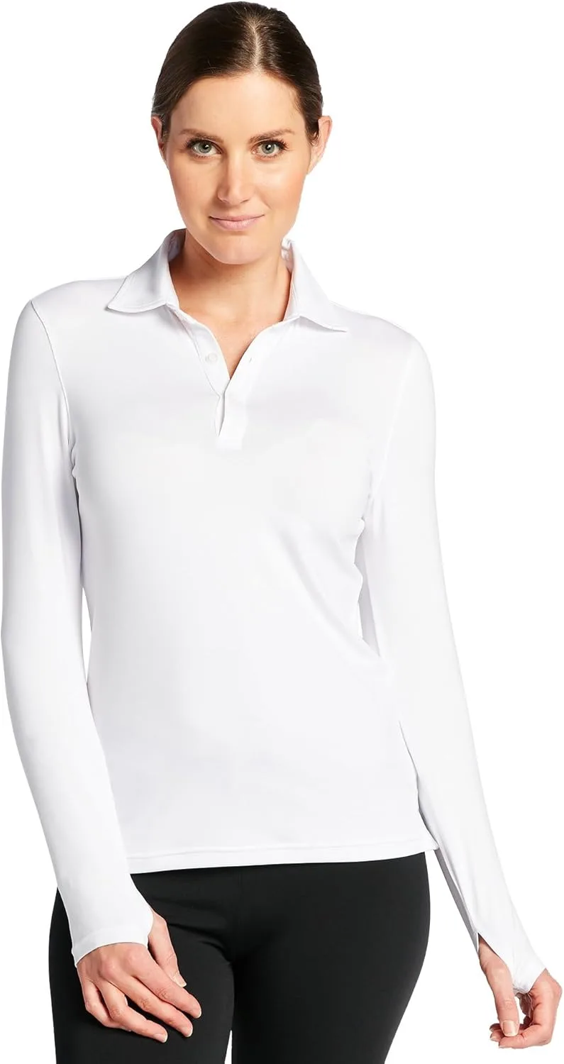 

Solbari UPF 50+ женская поло с длинным рукавом для защиты от солнца